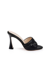 Lille Leather Open-Toe Mule in Black Leather | L'AGENCE Women