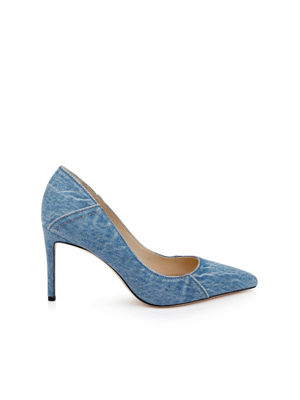 Maelle Denim Pump in Light Blue Denim | L'AGENCE online