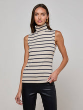Ceci Sleeveless Turtleneck in Oat/Navy Stripe | L'AGENCE near me