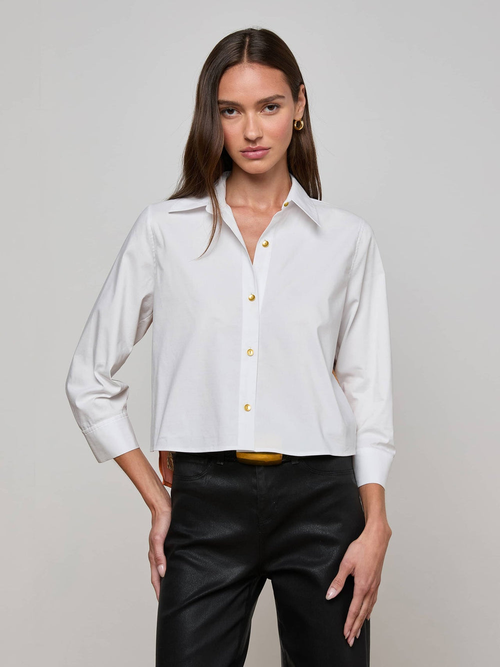 Fawn Vintage Travel Print Shirt in White/Multi L'AGENCE Voyage | L'AGENCE online