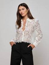 Anita Lace Blouse in Ivory | L'AGENCE online