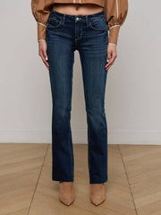 Sneeki Low-Rise Straight-Leg Jean in Columbia | L'AGENCE for sale