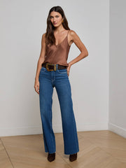 Lexi Satin Camisole in Sepia Brown | L'AGENCE near me