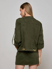 Anouk Jean Jacket in Picholine | L'AGENCE for sale
