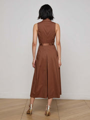 Kolton Midi Dress in Sepia Brown | L'AGENCE US