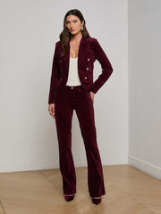 Wayne Velvet Blazer in Dark Port | L'AGENCE sale