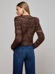 Una Knit Cardigan in Chocolate Multi | L'AGENCE Women