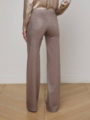 Clayton Coated Wide-Leg Jean in Driftwood Coated | L'AGENCE sale