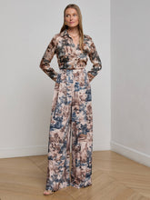 Nova Pleated Wide-Leg Pant in Tan Multi Western Toile | L'AGENCE discount