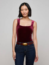 Molly Velvet Bodysuit in Dark Port | L'AGENCE US