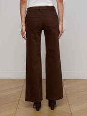 Joanne Low-Rise Wide-Leg Jean in Brown | L'AGENCE online