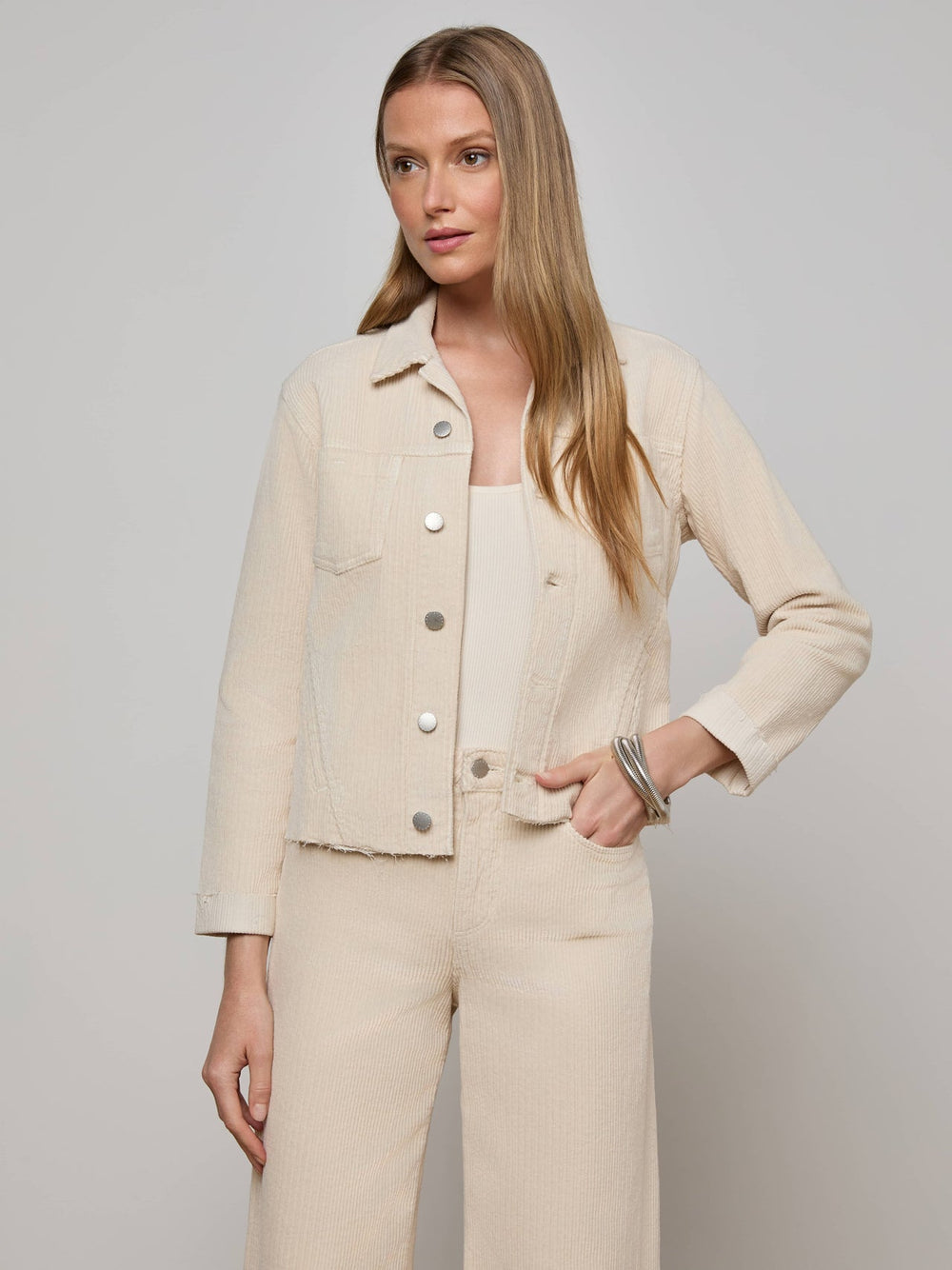 Janelle Corduroy Jacket in French Vanilla | L'AGENCE near me