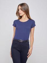 Cory Cotton Scoopneck Tee in Navy | L'AGENCE near me