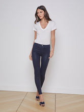 Marguerite Coated Jean In Navy Coated | L'AGENCE Women
