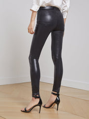 Marguerite Coated Jean In Black Coated | L'AGENCE US