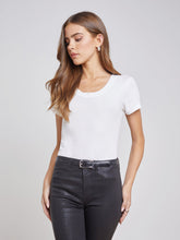 Cory Cotton Scoopneck Tee in White | L'AGENCE near me