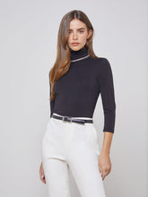 Aja 3/4 Sleeve Turtleneck in Black | L'AGENCE US