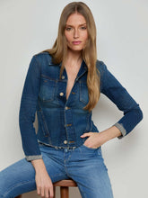 Janelle 3/4 Sleeve Jean Jacket in Authentique | L'AGENCE discount