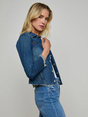 Janelle 3/4 Sleeve Jean Jacket in Authentique | L'AGENCE discount