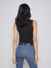 Ceci Sleeveless Turtleneck in Black | L'AGENCE online