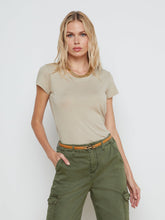 Cory Cotton Scoopneck Tee in Biscuit | L'AGENCE US