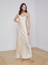 Serita Silk Slip Dress in Champagne | L'AGENCE sale