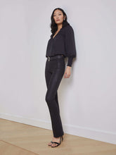 Selma Coated Bootcut Jean in Noir Coated | L'AGENCE online