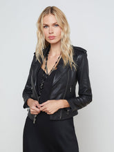 Biker Leather Jacket in Black | L'AGENCE sale
