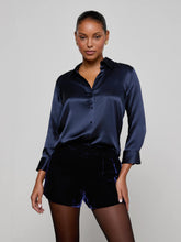 Dani Silk Blouse in Midnight | L'AGENCE online