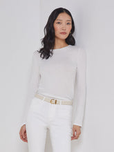 Tess Long Sleeve Tee in White | L'AGENCE for sale