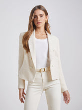 Brooke Open-Front Blazer in Ecru | L'AGENCE online