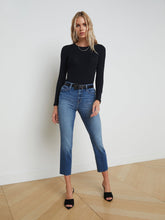 Sada High-Rise Slim-Leg Cropped Jean in Cambridge | L'AGENCE Women
