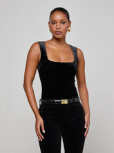 Molly Velvet Bodysuit in Black | L'AGENCE discount