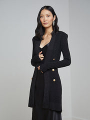 Noe Double-Breasted Cardigan in Black | L'AGENCE discount