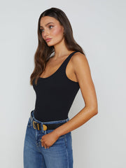 Nica Scoopneck Bodysuit in Black | L'AGENCE for sale