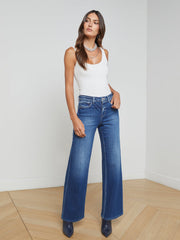 Nica Scoopneck Bodysuit in White | L'AGENCE sale