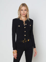 Toulouse Cardigan in Black | L'AGENCE US