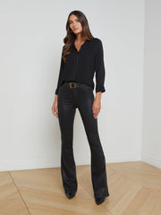 Marlene Blouse in Black/White Contrast | L'AGENCE Women