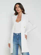 Noe Double-Breasted Cardigan in White | L'AGENCE for sale