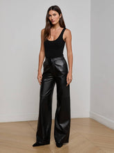 Livvy Leather Straight-Leg Trouser in Black | L'AGENCE discount