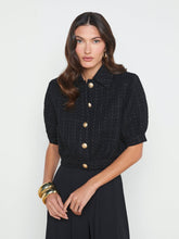 Cove Cropped Tweed Jacket in Black | L'AGENCE US