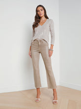 Kendra Coated Cropped Flare Jean in Rye Coated | L'AGENCE discount