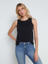 Mikaela Cotton Tank in Black | L'AGENCE for sale