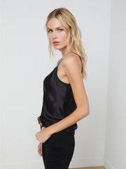 Lexi Silk Camisole in Black | L'AGENCE discount