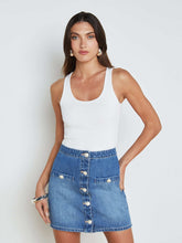 Adira Scoopneck Tank in White | L'AGENCE online