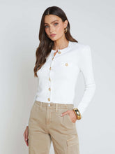 Toulouse Cardigan in Ivory | L'AGENCE Women