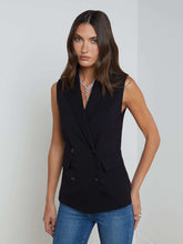 Aldora Double-Breasted Vest in Black | L'AGENCE US