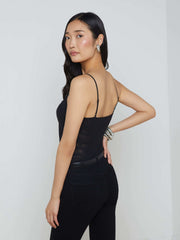 Gelina Ruched Bodysuit in Black | L'AGENCE US