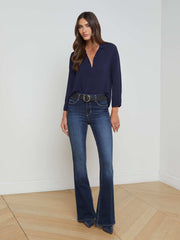 Marlene Blouse in Navy | L'AGENCE near me