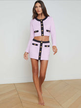 Coco Mini Skirt Cover-Up in Light Violet/Black | L'AGENCE discount